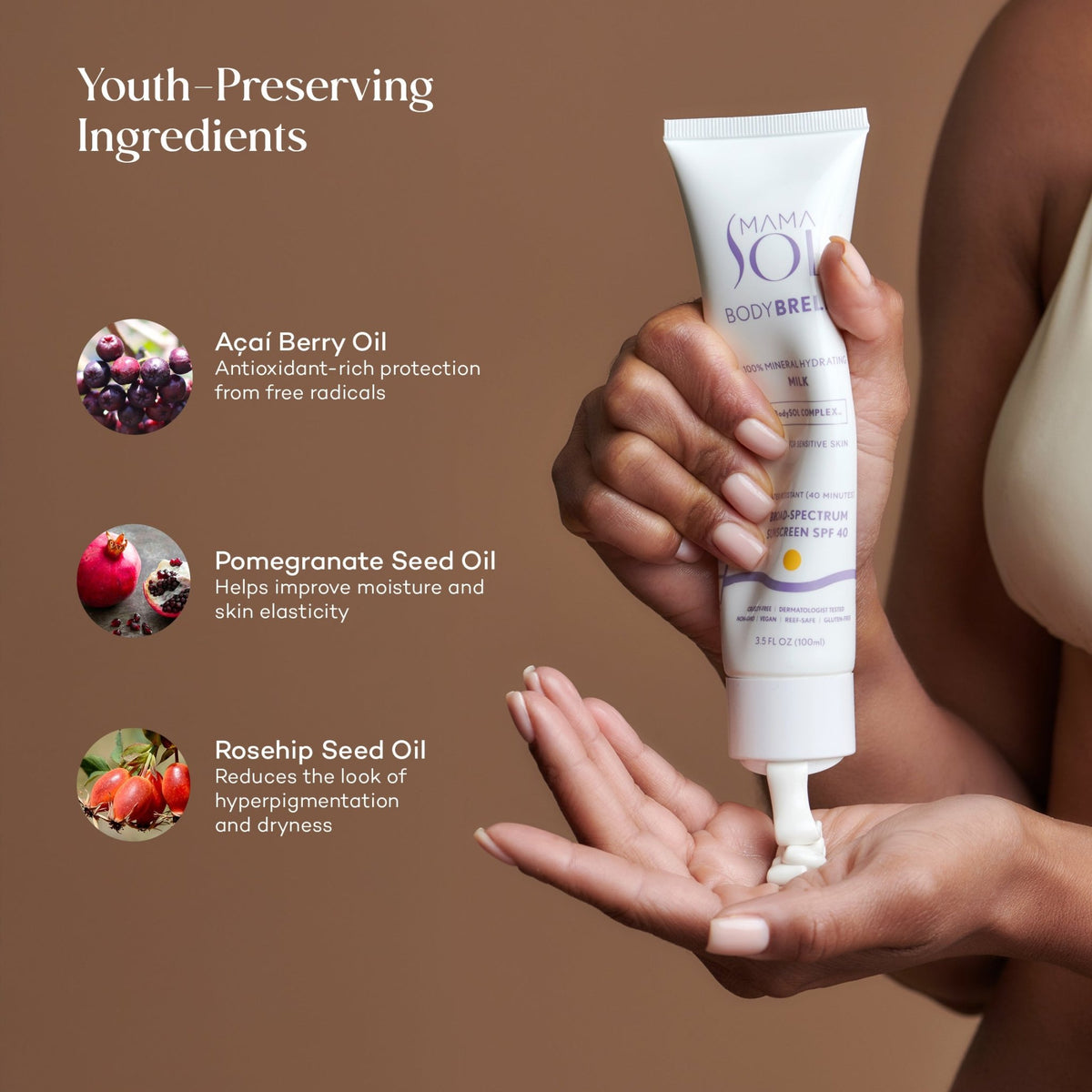 BODYBRELLA™ 100% Mineral Hydrating Milk SPF 40 - Mama Sol
