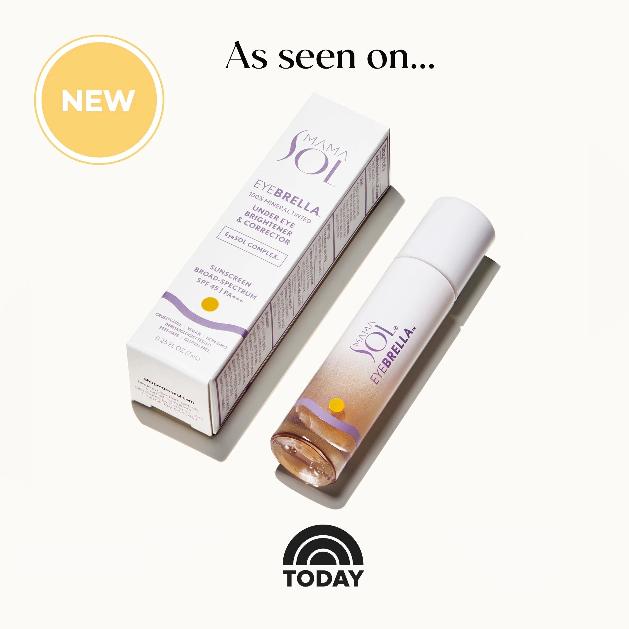 EYEBRELLA™ - 100% Mineral Tinted Under Eye Brightener & Corrector SPF 45 PA+++ - Mama Sol