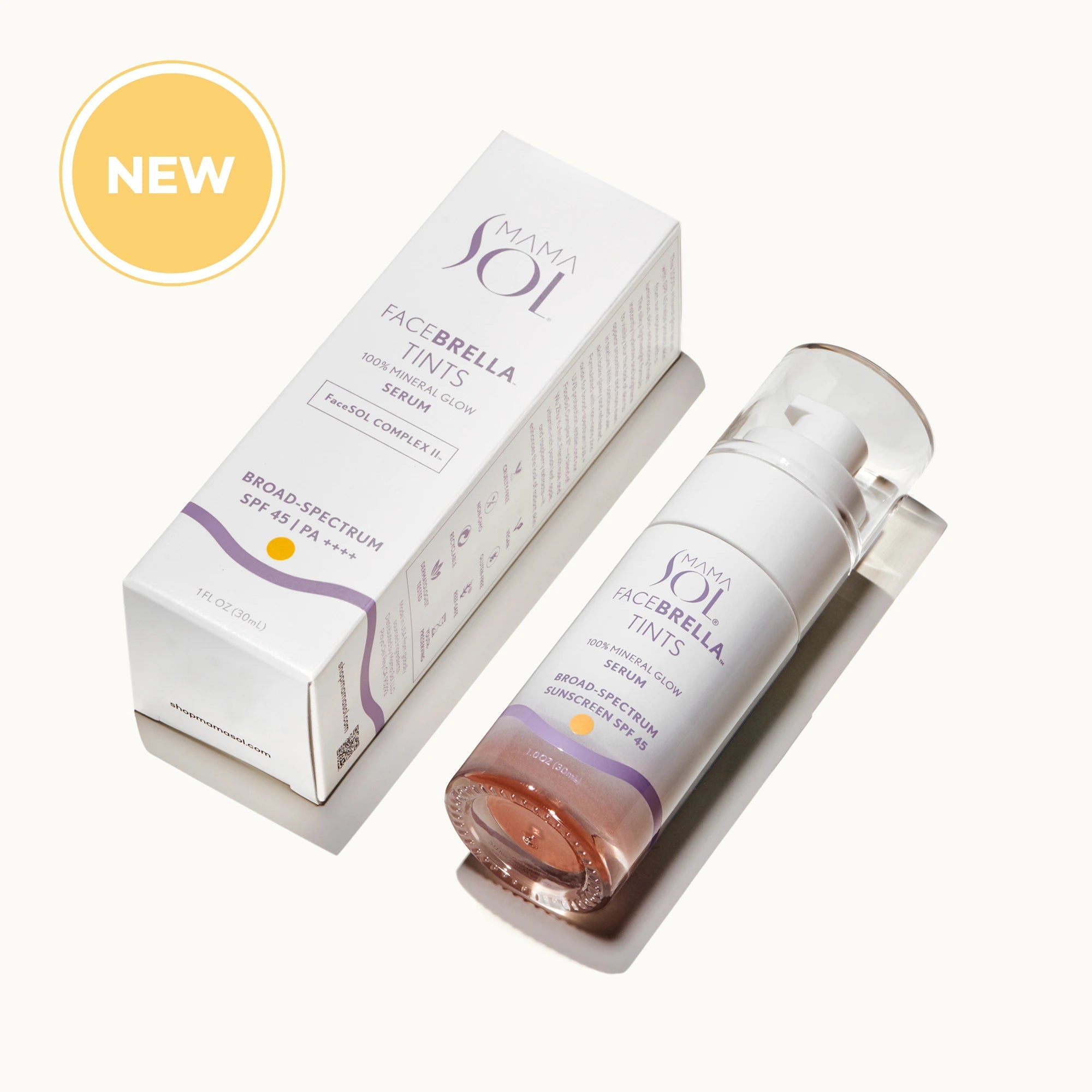 FACEBRELLA™ TINTS - 100% Mineral Glow Serum SPF 45 / PA++++ - Mama Sol