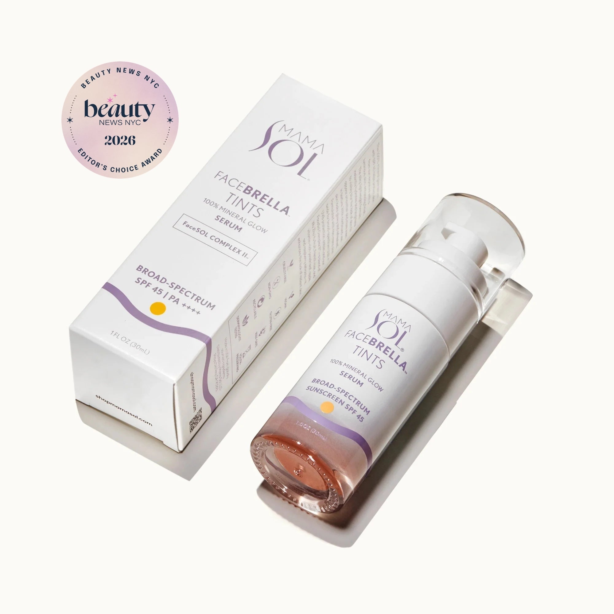 FACEBRELLA™ TINTS - 100% Mineral Glow Serum SPF 45 / PA++++ - Mama Sol
