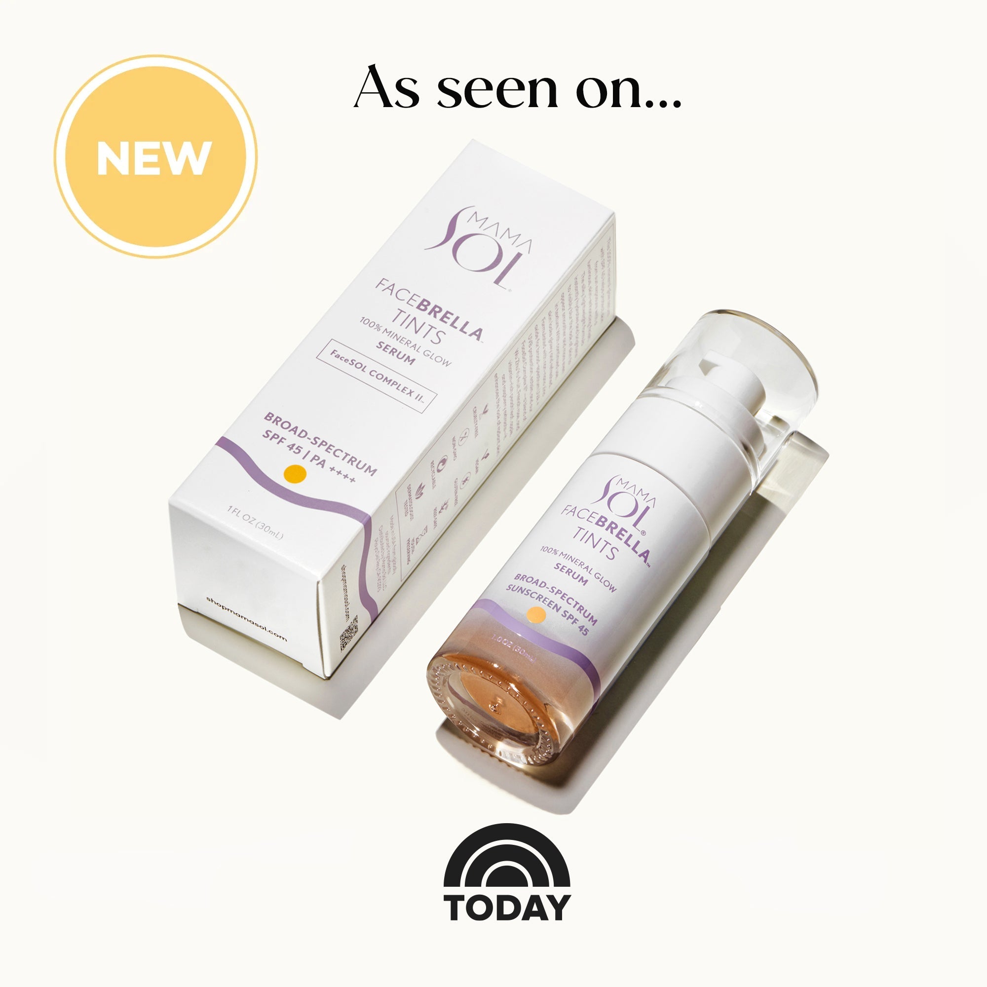 FACEBRELLA™ TINTS - 100% Mineral Glow Serum SPF 45 / PA++++ - Mama Sol