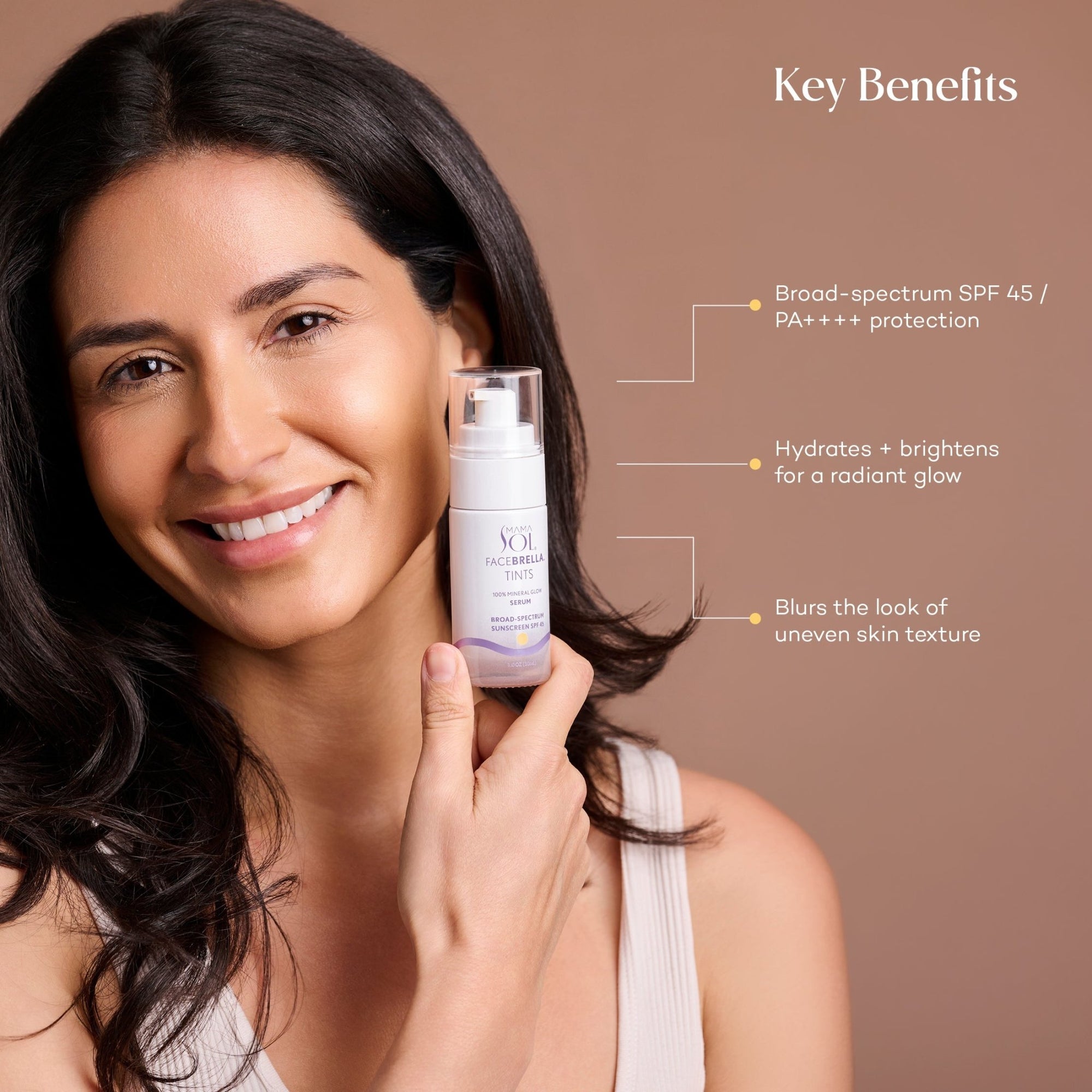 FACEBRELLA™ TINTS - 100% Mineral Glow Serum SPF 45 / PA++++ - Mama Sol